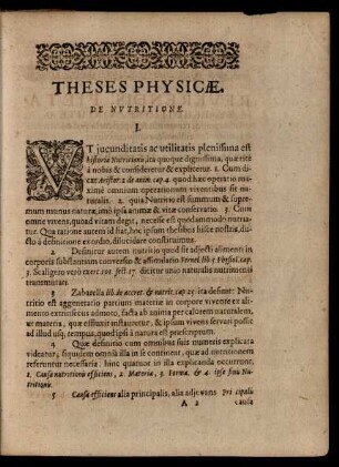 Theses Physicae. De Nutritione.