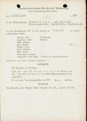 Mayr, Albert