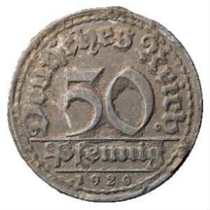 Fundmünze, 50 Pfennig, 1920