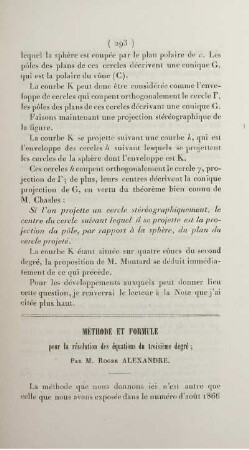 Méthode et formule.