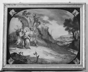 Christus und die Jünger auf dem Weg nach Emmaus