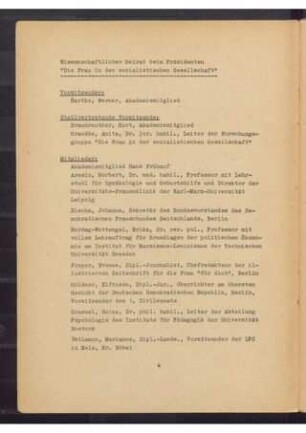 Die Mitglieder des wissenschaftlichen Beirats