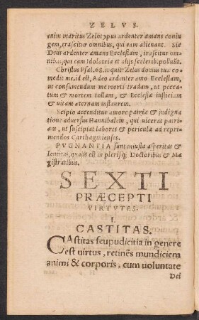 Sexti Praecepti Virtutes.