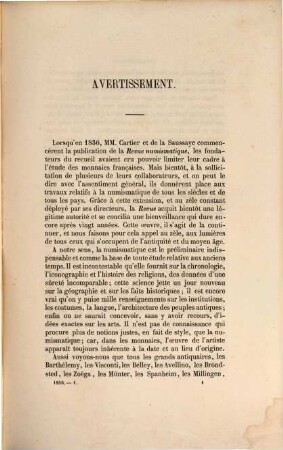 Revue numismatique : RN. 1. 1856