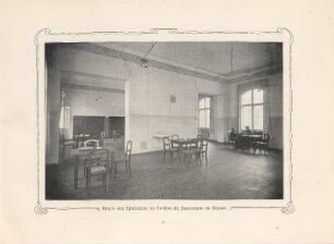 Rauch- und Spielzimmer im Pavillon des Sanatoriums für Männer