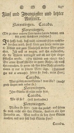 Fünf und Zwanzigster und letzter Auftritt