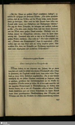 Sechsundvierzigstes Kapitel: Das imaginäre Tagebuch