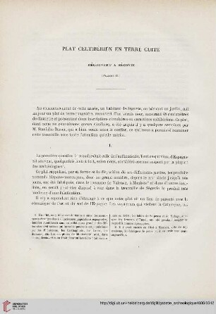 13: Plat celtibérien en terre cuite : decouvert a Ségovie