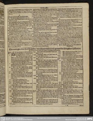Chronologia oder ZeitRegister, der fürnembsten und gedenckwürdigsten Historien