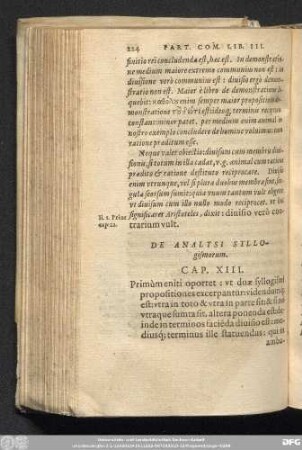 De Analysi Syllogismorum. Cap. XIII.