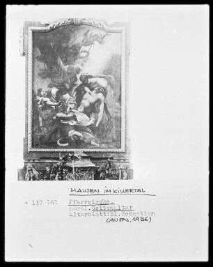 Nördlicher Seitenaltar mit Martyrium des heiligen Sebastian