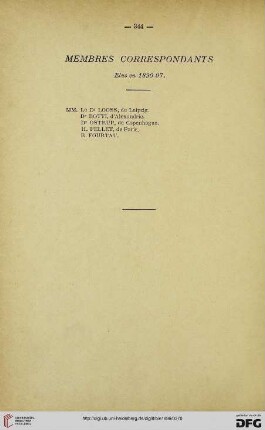 Membres correspondants