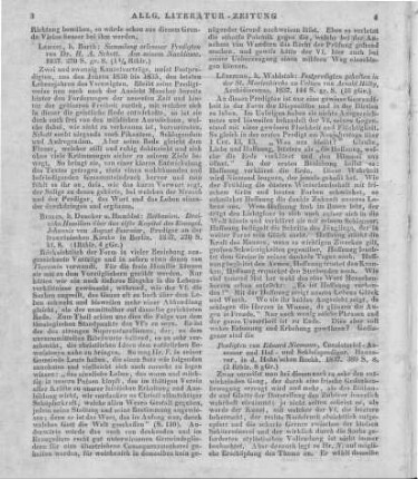 Niemann, E. F.: Predigten. Hannover: Hahn 1837