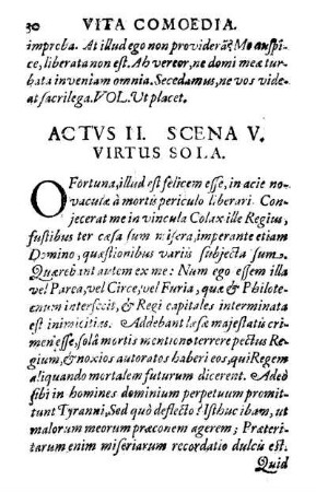 Scena V. Virtus Sola.