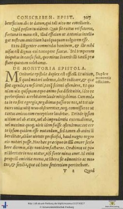 De Monitoria Epistola