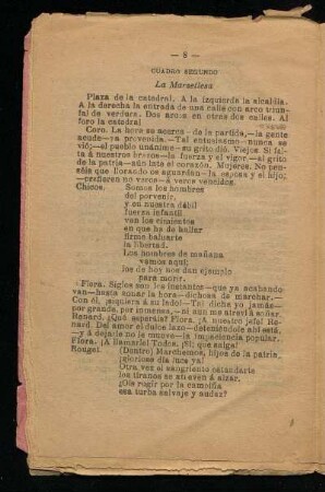 Cuadro segundo : La Marsellesa