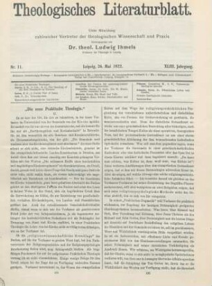 161-167 "Die neue Praktische Theologie"