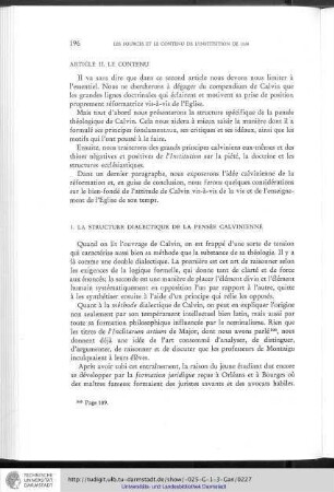 Article II. Le contenu