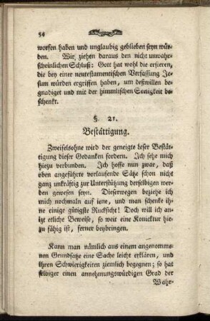 §. 21. Bestättigung. - §. 25. Schluß.