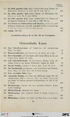 Orientalische Kunst (Nr. 321-334)