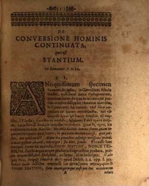 De conversione hominis continuata, quae est stantium, et poenitentia quotidiana dicitur, ex Rom 7, 24.