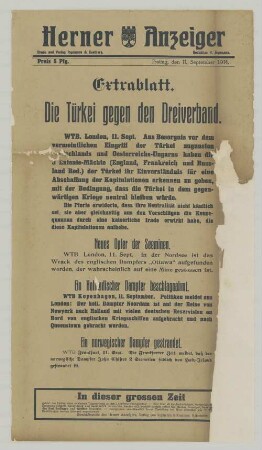 "Die Türkei gegen den Dreierverband"