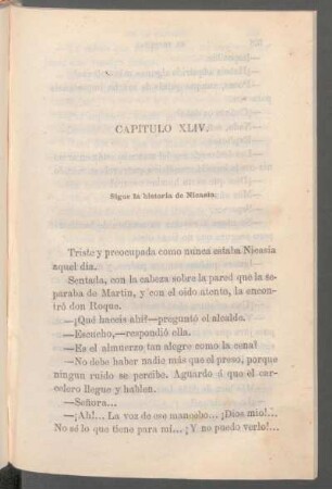 Capítulo XLIV. - Sigue la historia de Nicasia.