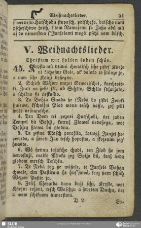 V. Weihnachtslieder