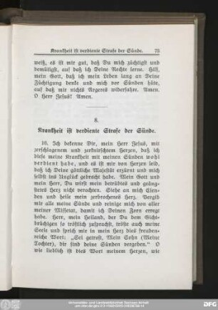 8. Krankheit ist verdiente Strafe der Sünde.