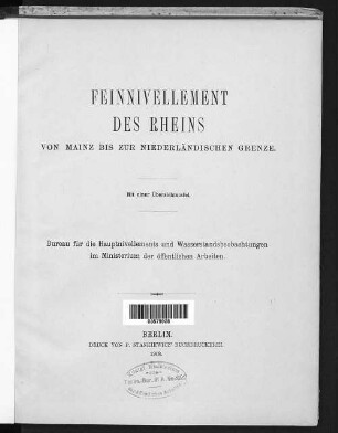 Feinnivellement des Rheins von Mainz bis zur niederländischen Grenze