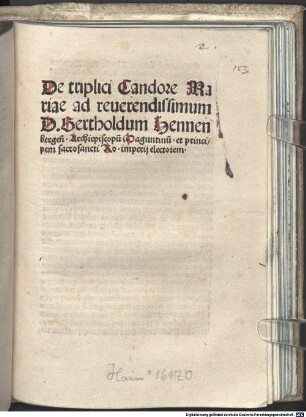 De triplici candore Mariae