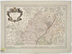 Karte von Unterelsass, 1:250 000, Kupferstich, 1707