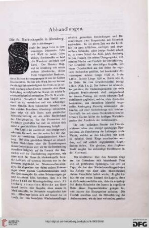 16: Die St. Markuskapelle in Altenberg