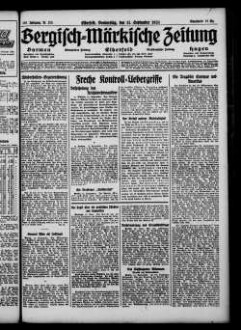 Bergisch-märkische Zeitung. 1924-1938