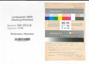 Entnazifizierung Hermann Brinkmann , geb. 08.12.1893 (Landwirt)