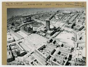 Berlin. Marx-Engels-Forum (außerhalb des Städtebaulichen Ideenwettbewerbs zum Berliner Stadtzentrum entstandene Städtebauliche Studie). Berlin, Mitte, Stadtzentrum