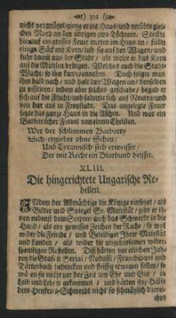 XLIII. Die hingerichtete Ungarische Rebellen.