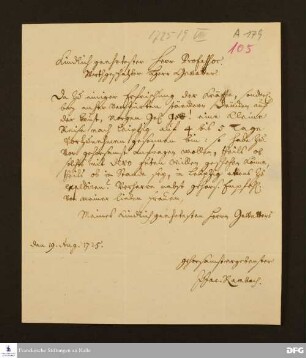 Brief von Johann Jakob Rambach an August Hermann Francke.