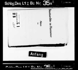 Schuldforderung des Hilmar von Oberg gegen Brandt von Münch- hausen aus der Leibzucht der verstorbenen Schwester des Klägers, Anna, Witwe des Ludolf von Münchhausen (Schwester Sanders von Oberg, des Vaters von Hilmar von Oberg)
