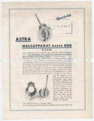ASTRA MESSAPPARAT MARKE EOK