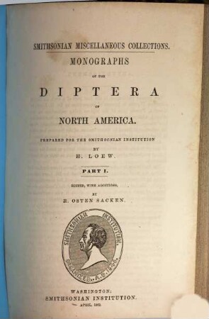 Monographs of the Diptera of North America. 1