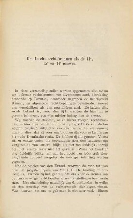 Drenthsche Rechtsbronnen uit de 14e, 15e en 16e eeuwen : uitgegeven door S. Gratama