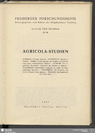Agricola-Studien