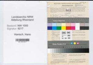 Entnazifizierung Hans Hanisch, geb. 30.05.1906 (Volkswirt)