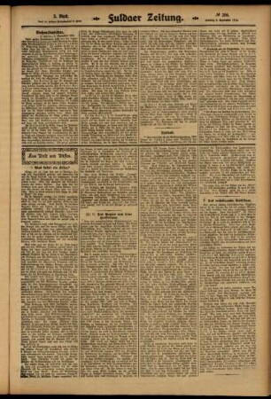 Dritte Ausgabe vom Samstag, den 06. September 1913.