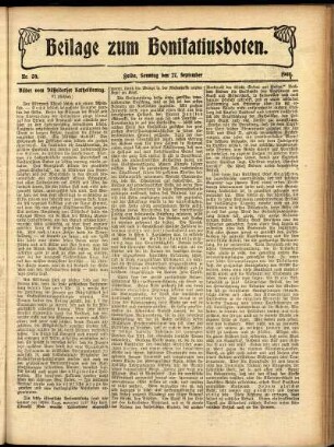 Zweite Ausgabe vom Sonntag, den 27. September 1908.