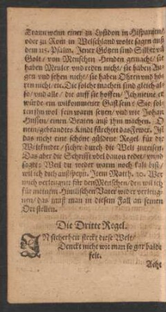 Die Dritte Regel.