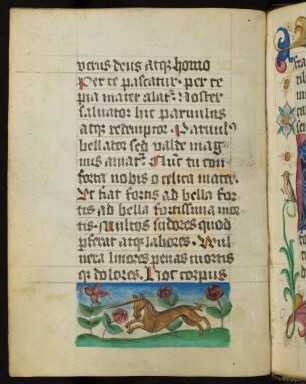 Miniatur (Bas-de-page): Einhorn
