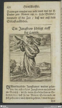 Ein Jungfraw schlägt auff der Lauten