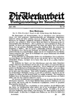Vom Werkraum